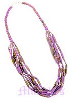 Multi row bone necklace - click here for large view